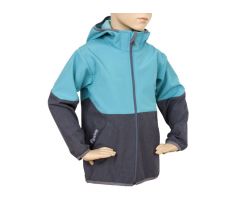 BUNDA SOFTSHELL- ŠEDÝ MELÍR SE SVĚTLE TYRKYSOVOU
