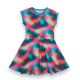 Dívčí šaty barevné lístky s půlkolovou sukní