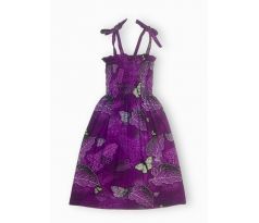 Dívčí  šaty fialový motýl