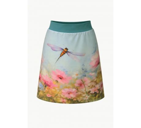 Dámská sukně vážky s květy