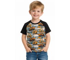 Dětské tričko Stroje krátký rukáv