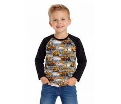 Dětské tričko Stroje dlouhý rukáv