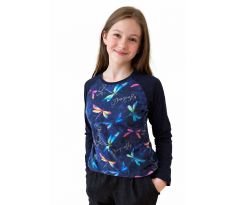 Dívčí tričko vážky na modré